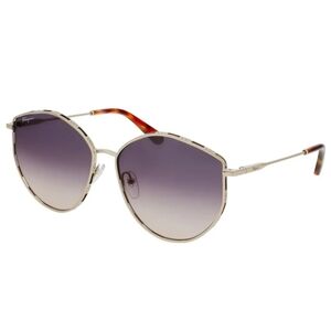 NEW AUTH Salvatore Ferragamo SF264S Rose Gold Butterfly Violet Sunglasses